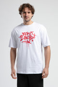 Ecko Unltd. Tricou cu decolteu la baza gatului, imprimeu cu logo, Alb, OCULUS