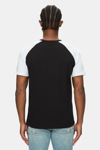 Ecko Unltd. Tricou cu decolteu la baza gatului, imprimeu cu logo, Negru-Alb, OSVALDO