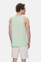 UCLA Tricou cu decolteu la baza gatului, imprimeu cu logo, regular fit, Verde inchis, PEBBLE