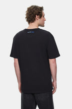 Ecko Unltd. Tricou cu decolteu la baza gatului, imprimeu cu logo, Negru-Alb, RHETT