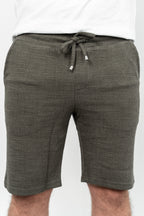 RWB, Pantaloni scurti cu snur si elastic in talie, buzunare laterale, regular fit, RICARD, Kaki