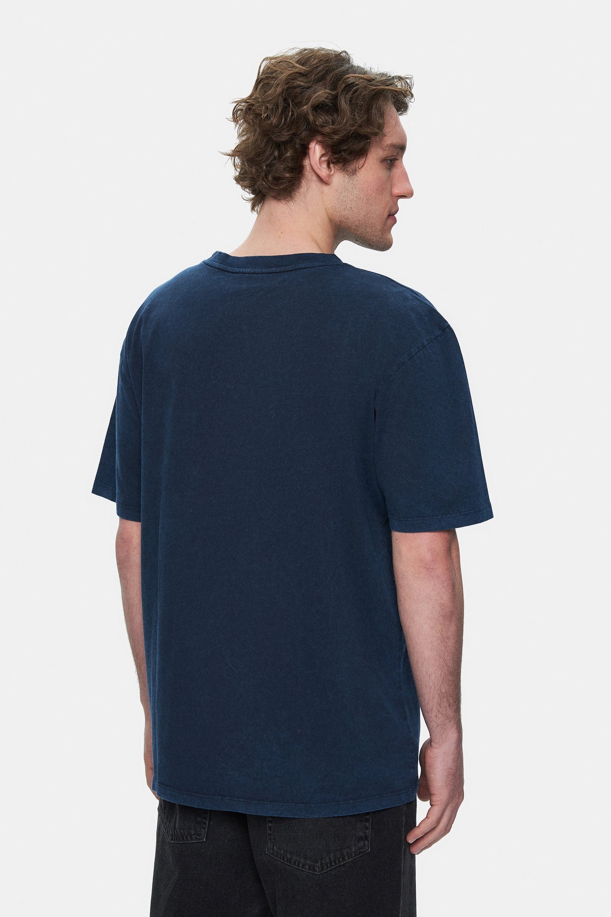 Ecko Unltd. Tricou cu decolteu la baza gatului, imprimeu cu logo, Bleumarin, ROCHESTER