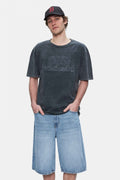 Ecko Unltd. Tricou cu decolteu la baza gatului, imprimeu cu logo, Negru-Alb, ROCHESTER