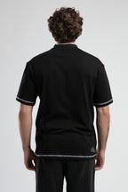 Ecko Unltd. Tricou cu decolteu la baza gatului, imprimeu cu logo, Negru, ROCKAWAY