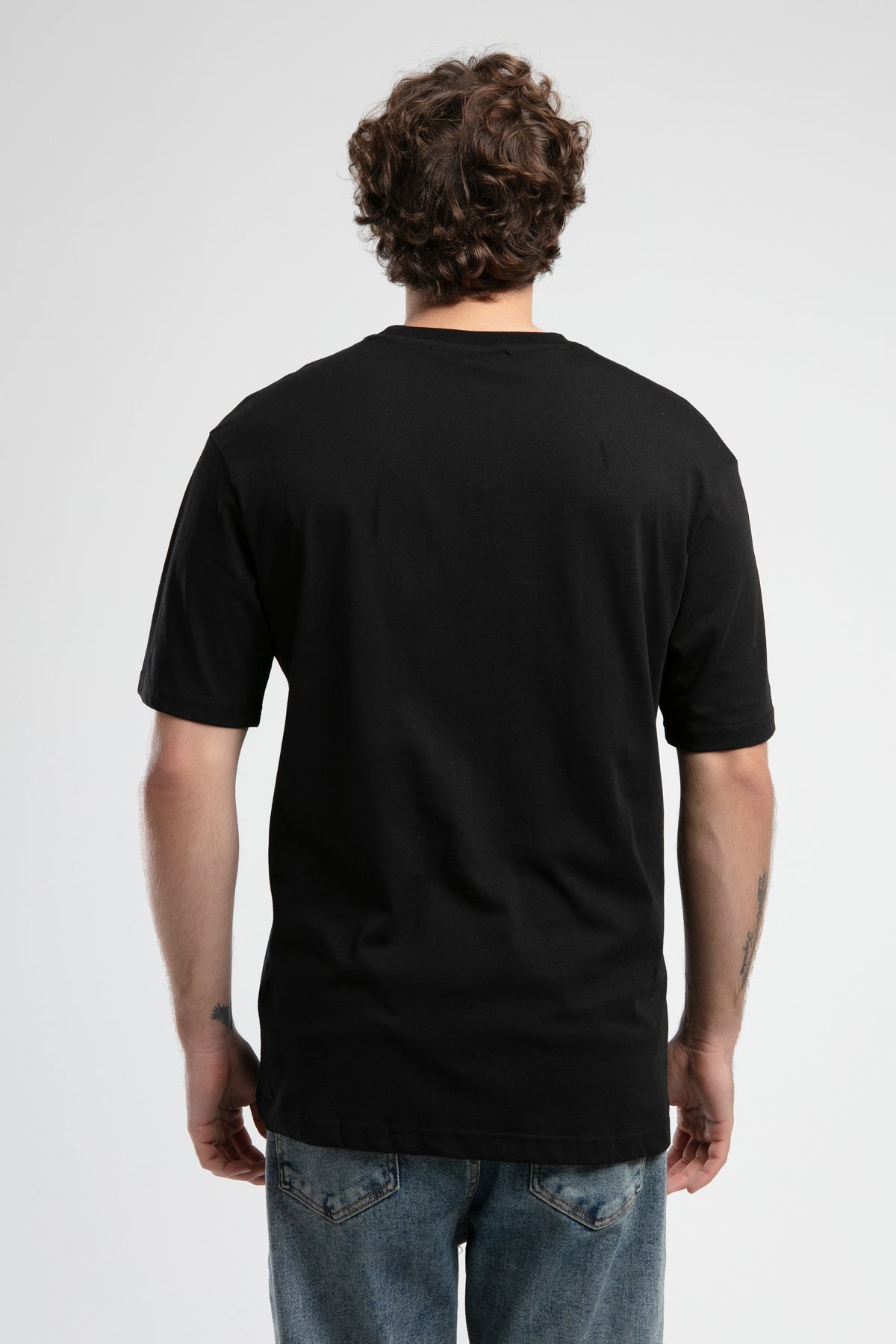 Ecko Unltd. Tricou cu decolteu la baza gatului, imprimeu cu logo, Negru, ROCKEFELLA