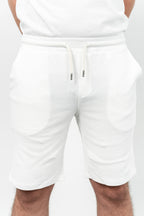RWB, Pantaloni scurti cu snur si elastic in talie, buzunare laterale, regular fit, ROZE, Alb