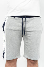 RWB, Pantaloni scurti cu snur si elastic in talie, buzunare laterale, regular fit, ROZRA, Gri
