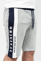 RWB, Pantaloni scurti cu snur si elastic in talie, buzunare laterale, regular fit, ROZRA, Gri