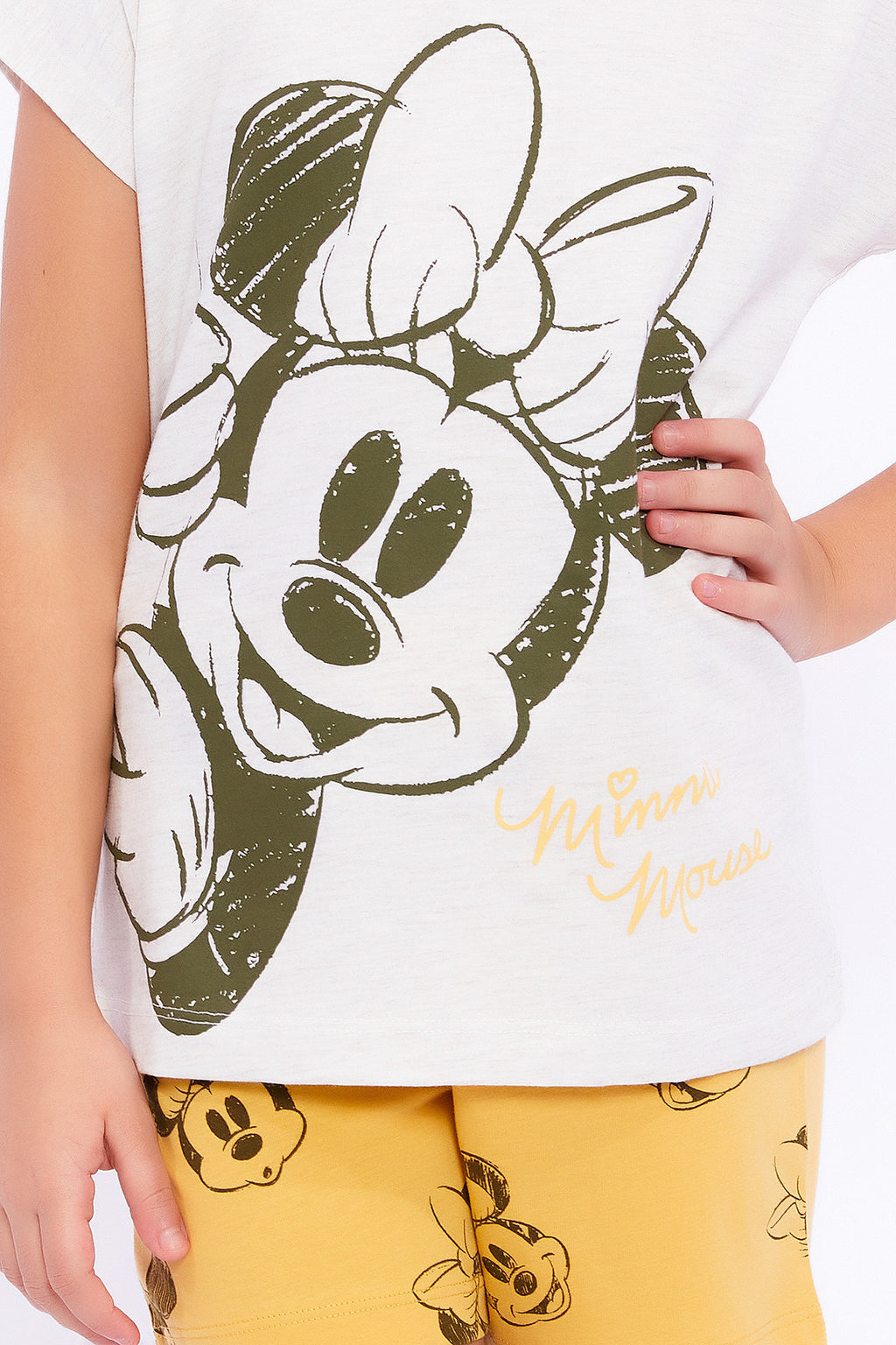 Roly Poly, Set de tricou si pantaloni scurti cu imprimeu Minnie Mouse