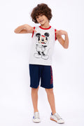 Roly Poly, Set de top cu imprimeu Mickey-Mouse si pantaloni scurti