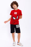 Roly Poly, Set de tricou cu imprimeu Spiderman si pantaloni scurti