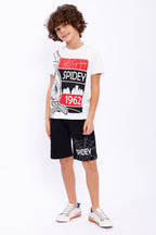 Roly Poly, Set de tricou cu imprimeu si pantaloni scurti - 2 piese