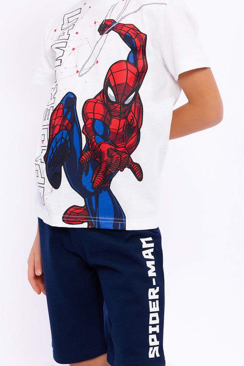 Roly Poly, Set de tricou cu imprimeu Spiderman si pantaloni scurti