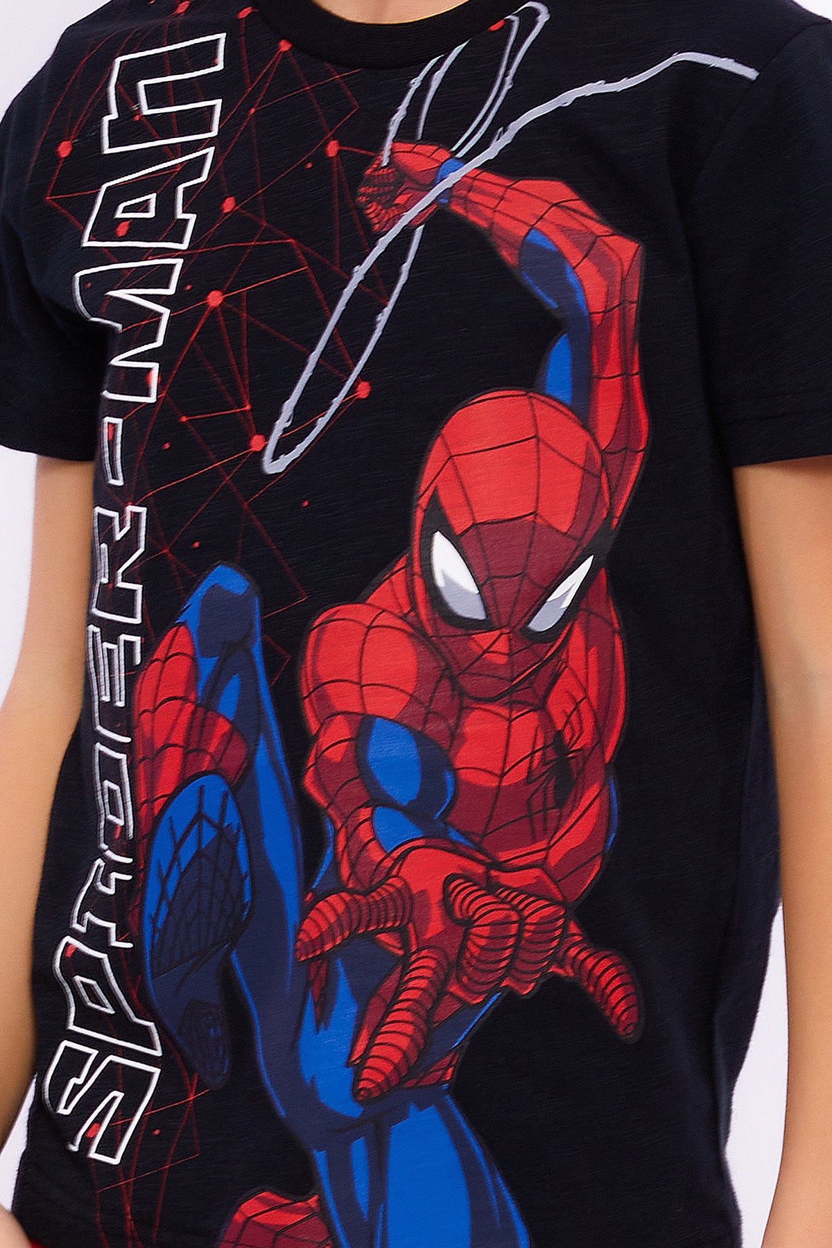 Roly Poly, Set de tricou cu imprimeu Spiderman si pantaloni scurti