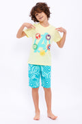 Roly Poly, Set de tricou si bermude cu imprimeu Avengers