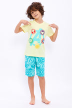 Roly Poly, Set de tricou si bermude cu imprimeu Avengers