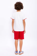Roly Poly, Set de tricou si pantaloni scurti cu imprimeu Cars