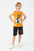 Roly Poly, Set de top si pantaloni scurti cu Mickey Mouse