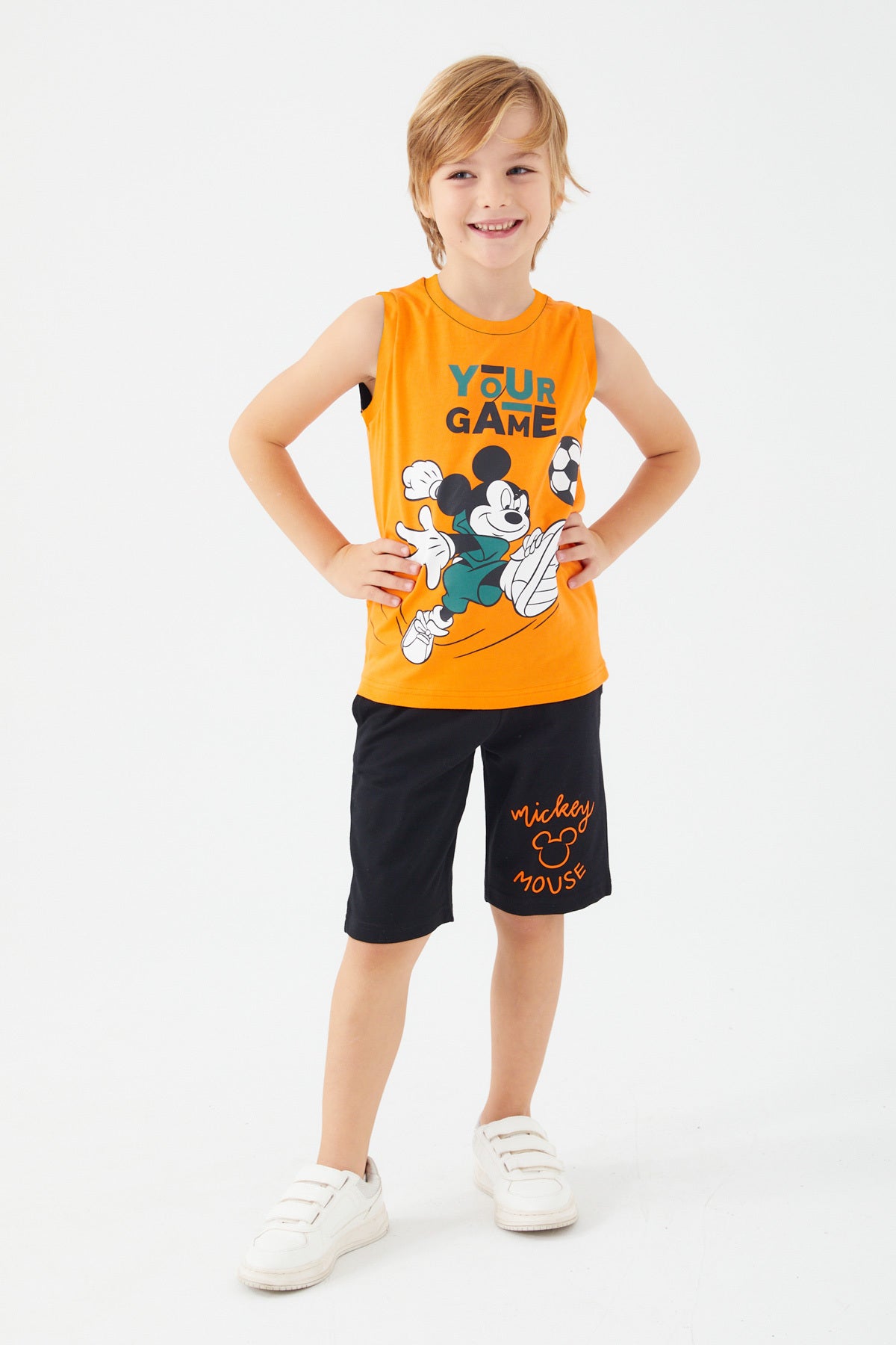 Roly Poly, Set de top si pantaloni scurti cu Mickey Mouse