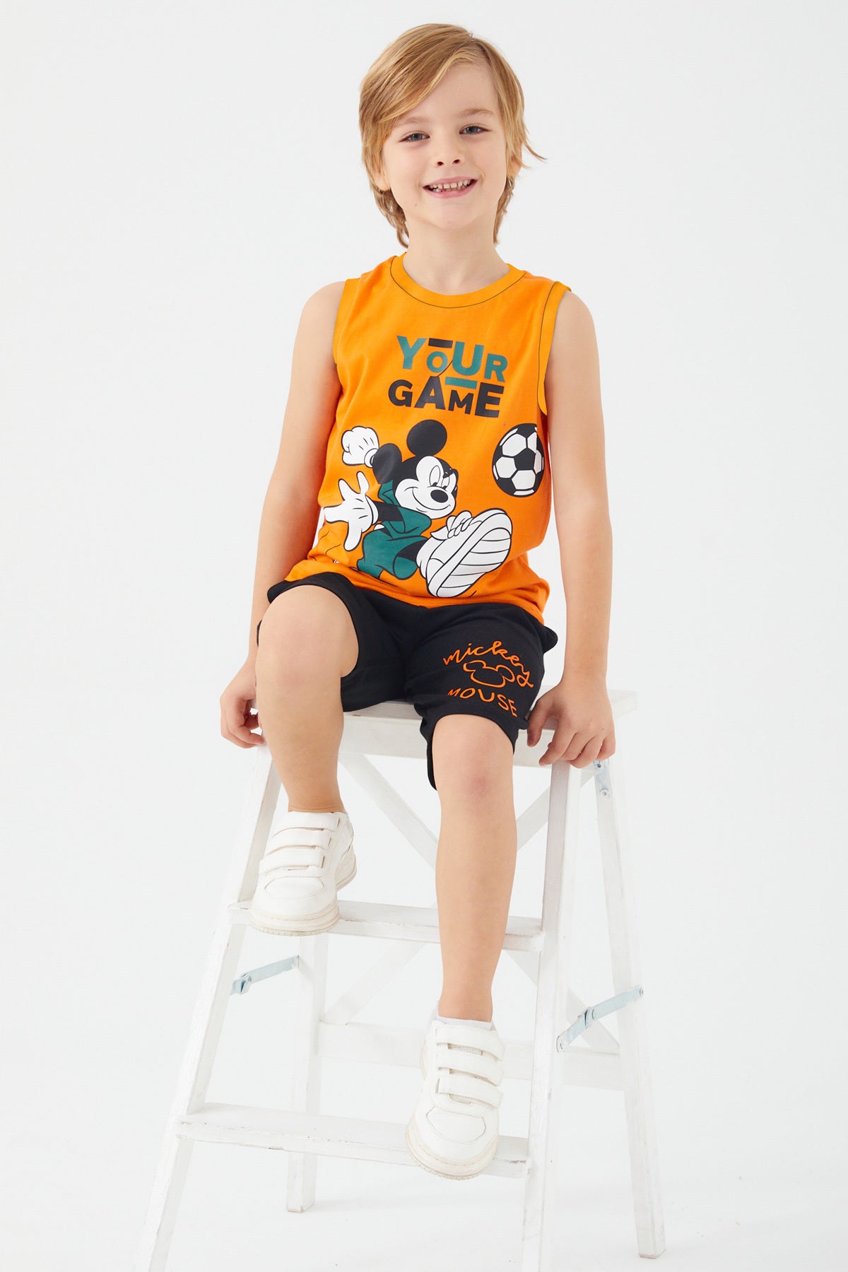 Roly Poly, Set de top si pantaloni scurti cu Mickey Mouse