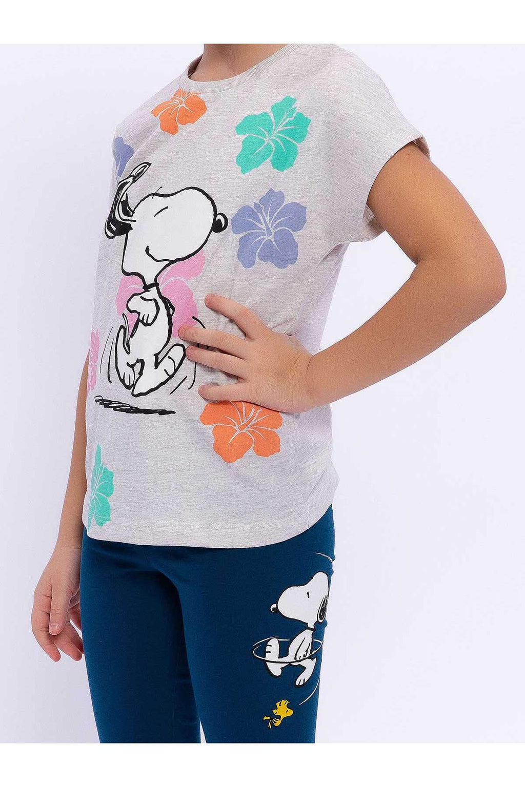 Roly Poly, Set de tricou si colanti cu imprimeu Snoopy