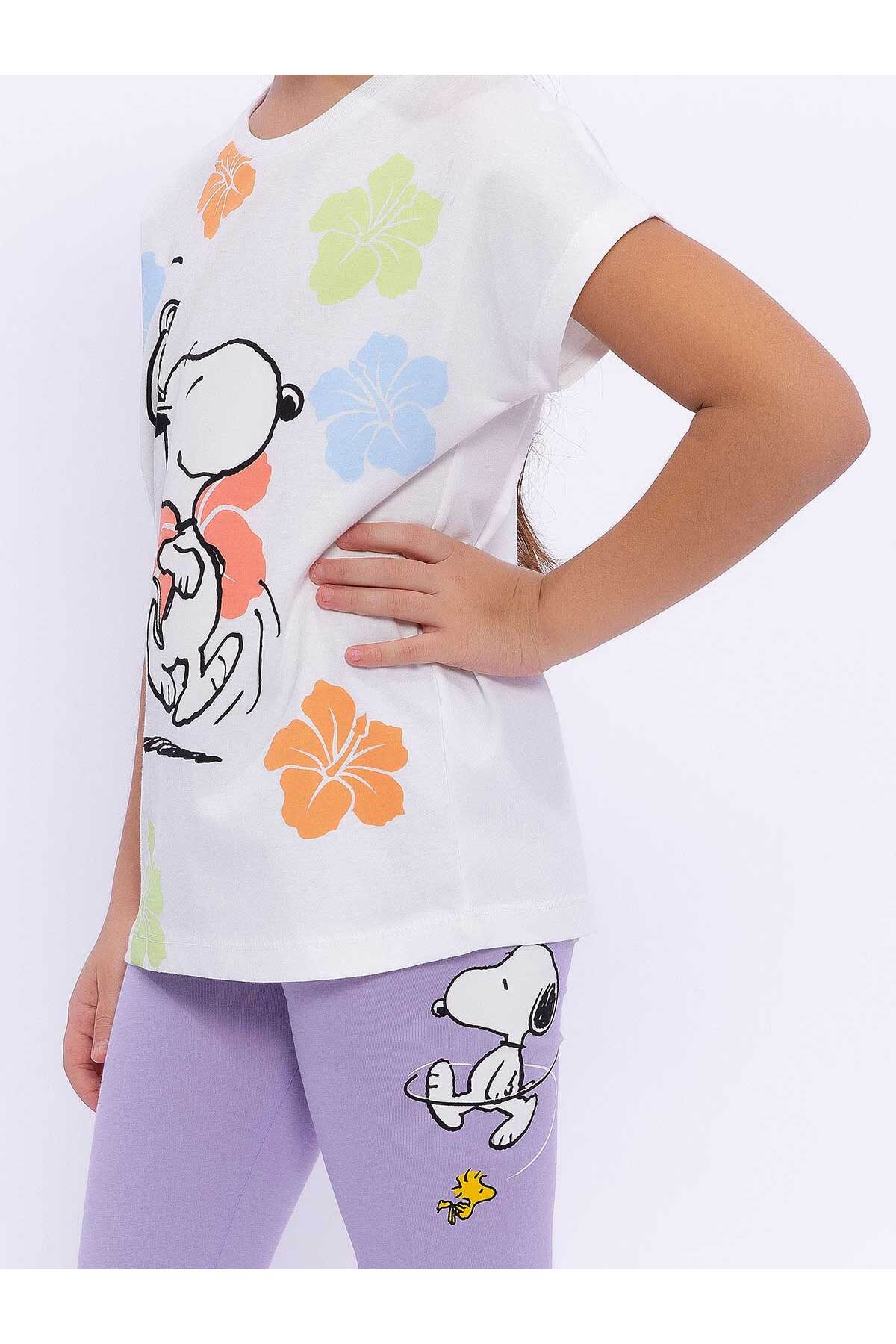 Roly Poly, Set de tricou si colanti cu imprimeu Snoopy
