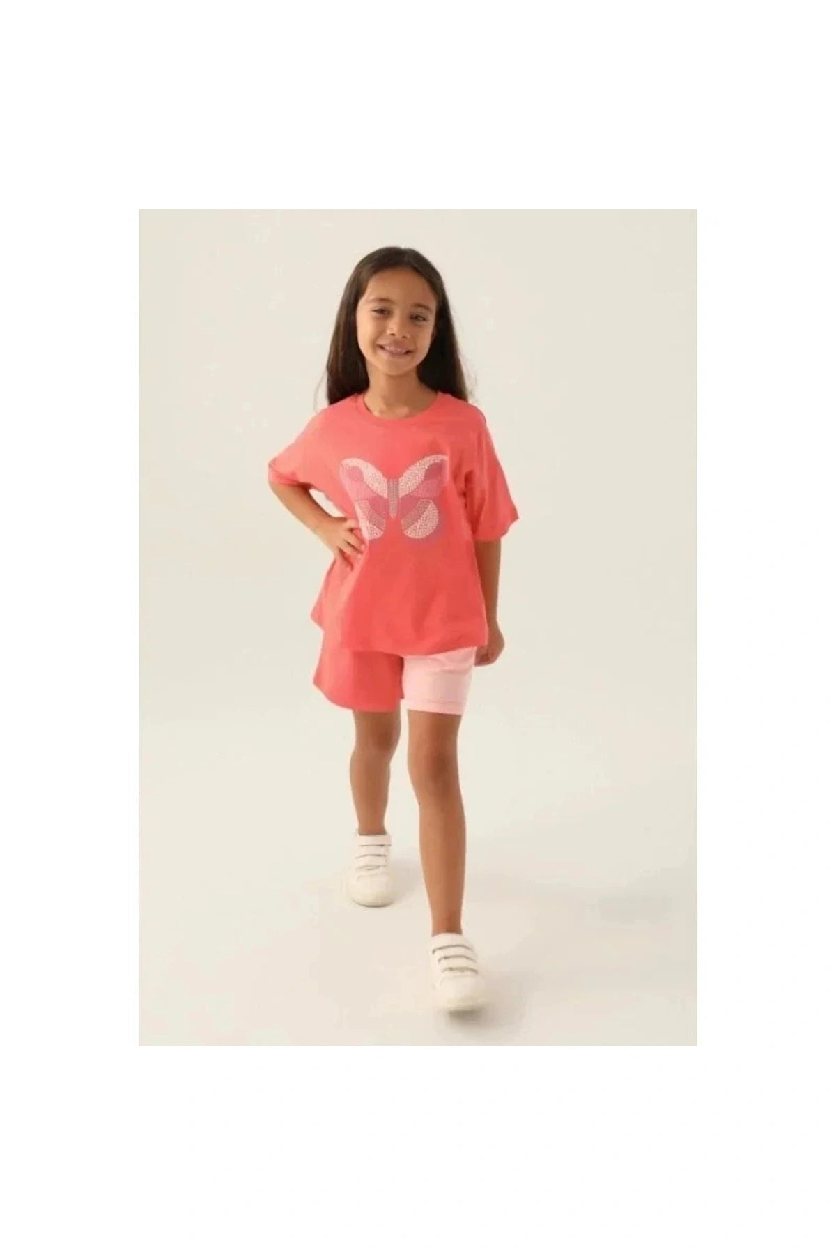 Girl's Pomegranate Flower Shorts Set