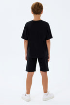 Set doua piese cu tricou si pantaloni scurti, pentru baieti