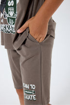 Set doua piese cu tricou si pantaloni scurti, pentru baieti