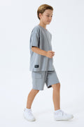 Set doua piese cu tricou si pantaloni scurti, pentru baieti