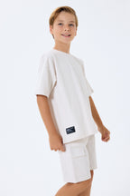 Set doua piese cu tricou si pantaloni scurti, pentru baieti