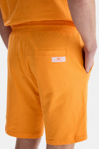 UCLA Pantaloni scurti cu snur si banda elastica in talie, buzunare laterale si imprimeu cu logo discret, Portocaliu, FOWLER
