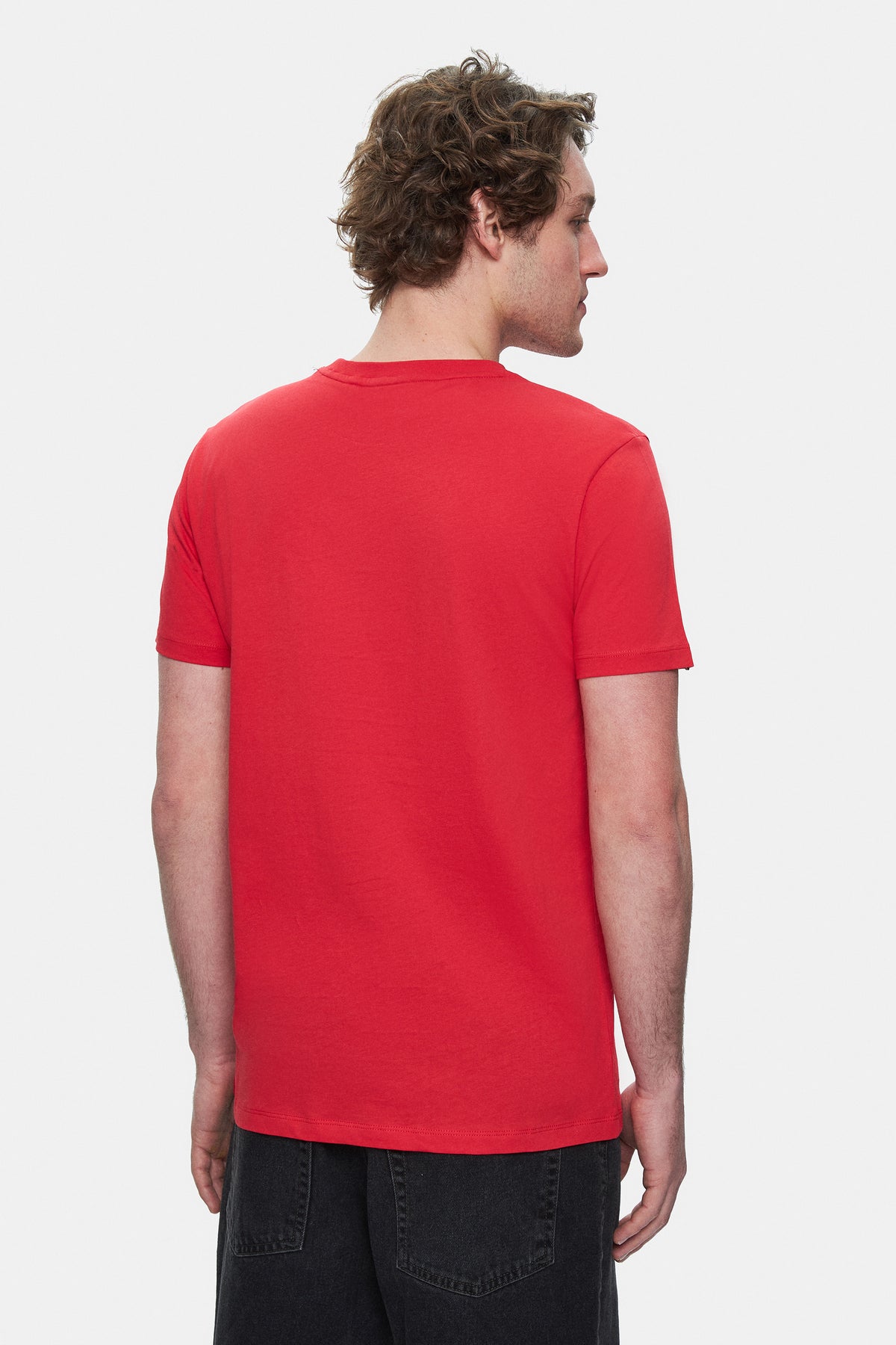 Ecko Unltd. Tricou cu decolteu la baza gatului, imprimeu cu logo, ECKO RED, TOMLINSON