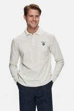 UCLA Bluza din bumbac cu guler si imprimeu cu logo