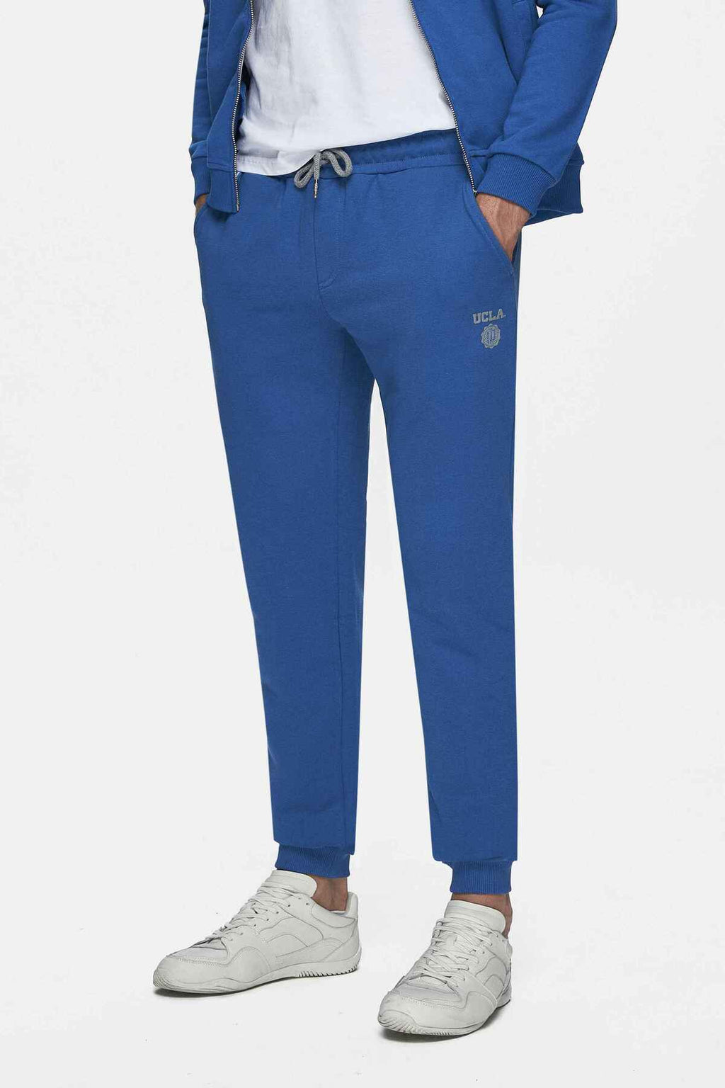 UCLA Pantaloni de trening cu elastic si snur in talie, buzunare laterale