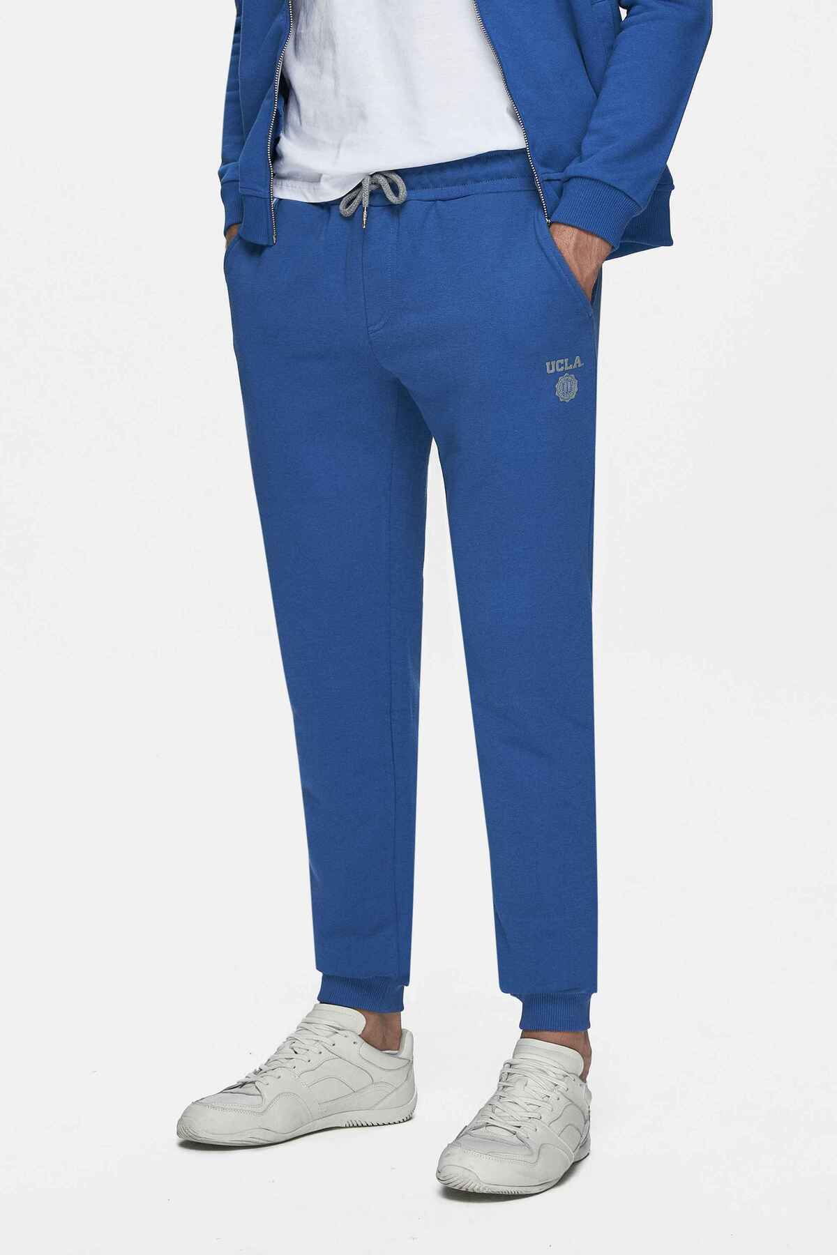 UCLA Pantaloni de trening cu elastic si snur in talie, buzunare laterale