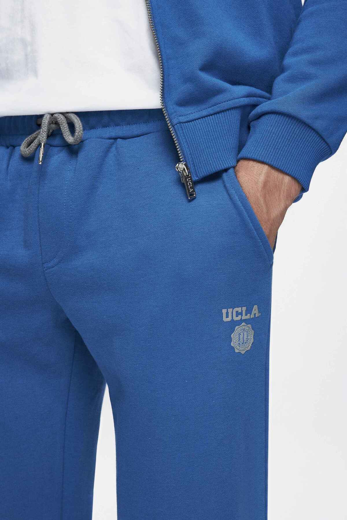 UCLA Pantaloni de trening cu elastic si snur in talie, buzunare laterale