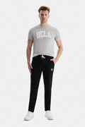 UCLA Pantaloni de trening drepti, cu talie elastica si snur, buzunare laterale