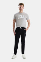 UCLA Pantaloni de trening drepti, cu talie elastica si snur, buzunare laterale