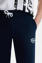 UCLA Pantaloni de trening drepti, cu talie elastica si snur, buzunare laterale