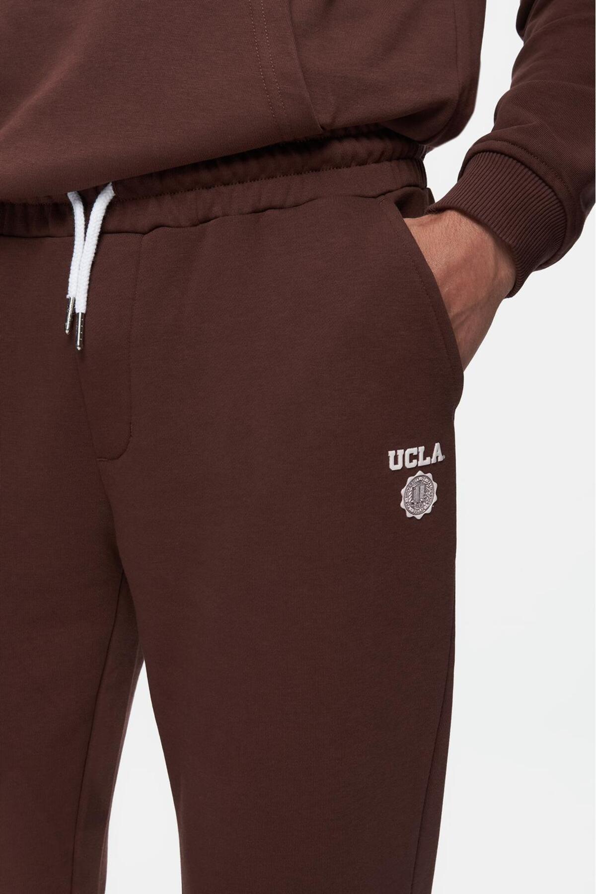 UCLA Pantaloni de trening cu elastic si snur in talie, buzunare laterale