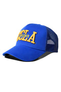 UCLA, Sapca ajustabila unisex cu logo brodat, pentru baseball McCloud, Alb, Bleumarin