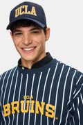 UCLA, Sapca baseball unisex cu broderie logo supradimensionata Ranch, Albastru inchis