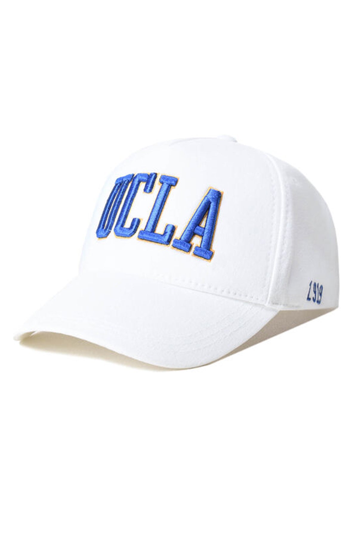 UCLA, Sapca baseball unisex cu broderie logo supradimensionata Ranch, Alb optic