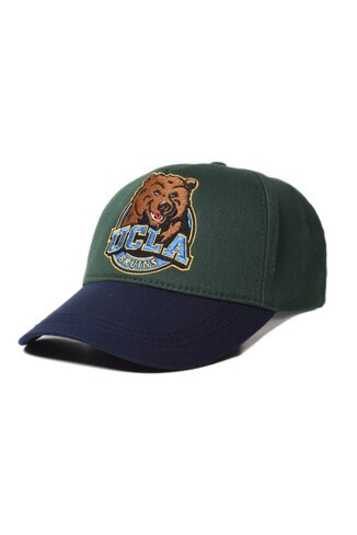 UCLA, Sapca unisex cu aplicatie logo, pentru baseball Bruins, Alb optic, Verde marin