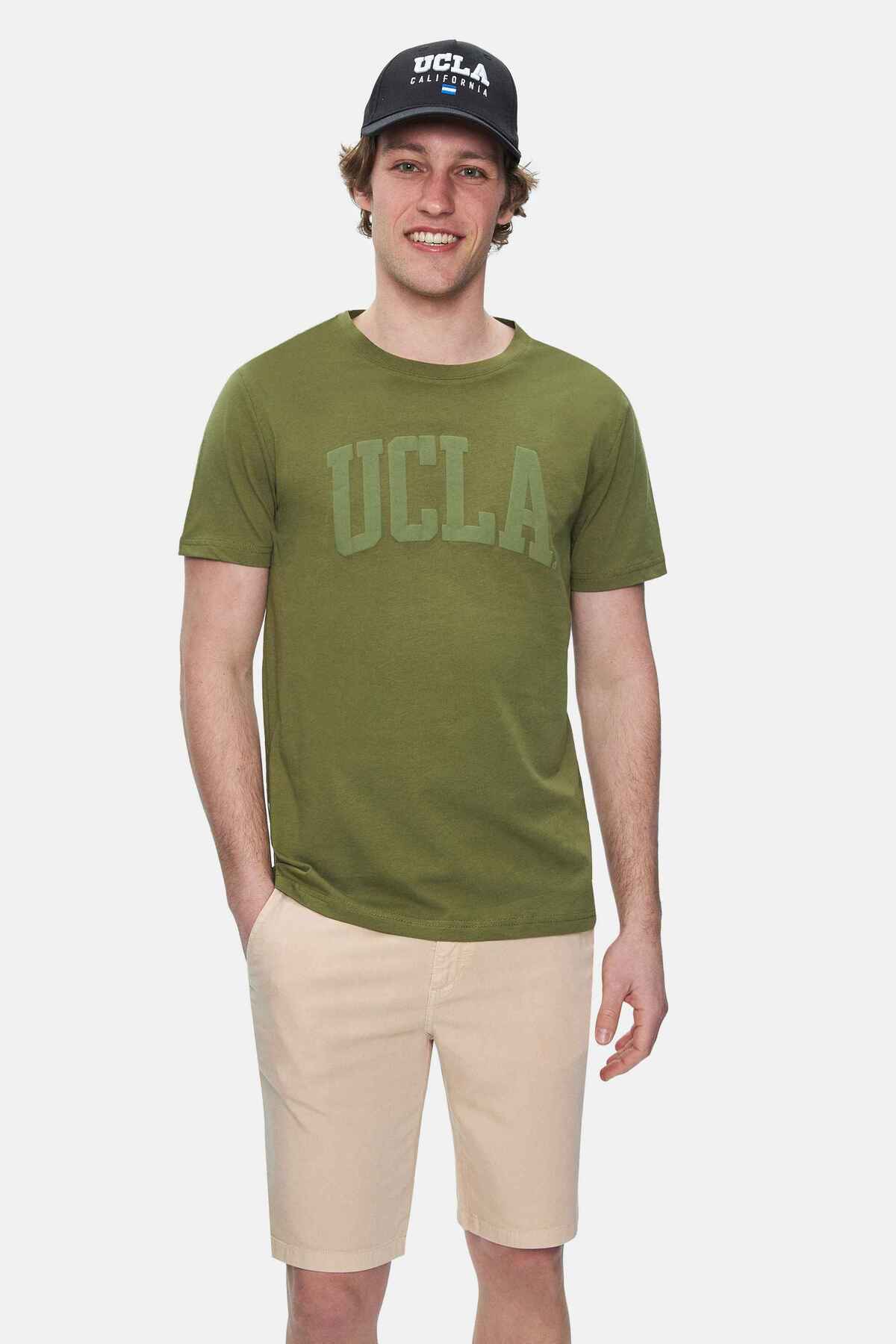 UCLA Tricou la baza gatului, imprimeu cu logo, din bumbac