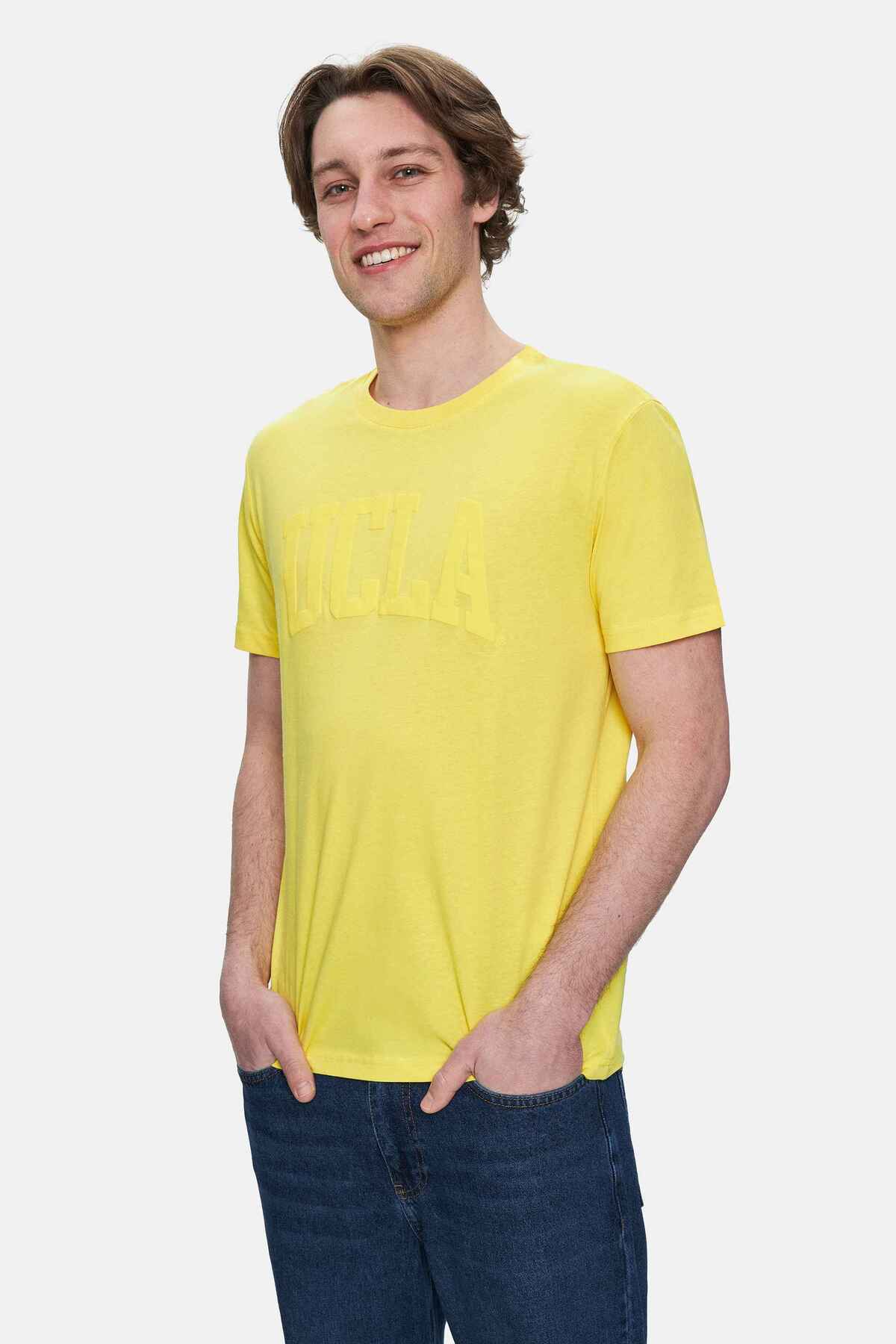 UCLA Tricou la baza gatului, imprimeu cu logo, din bumbac