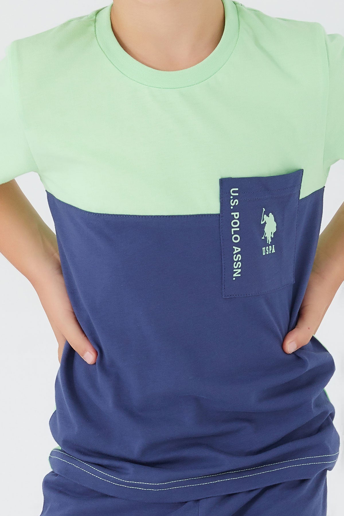U.S. Polo Assn., Set doua piese din amestec de bumbac
