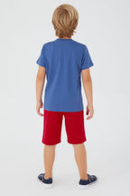 U.S. Polo Assn., Set de tricou si pantaloni cu logo - 2 piese
