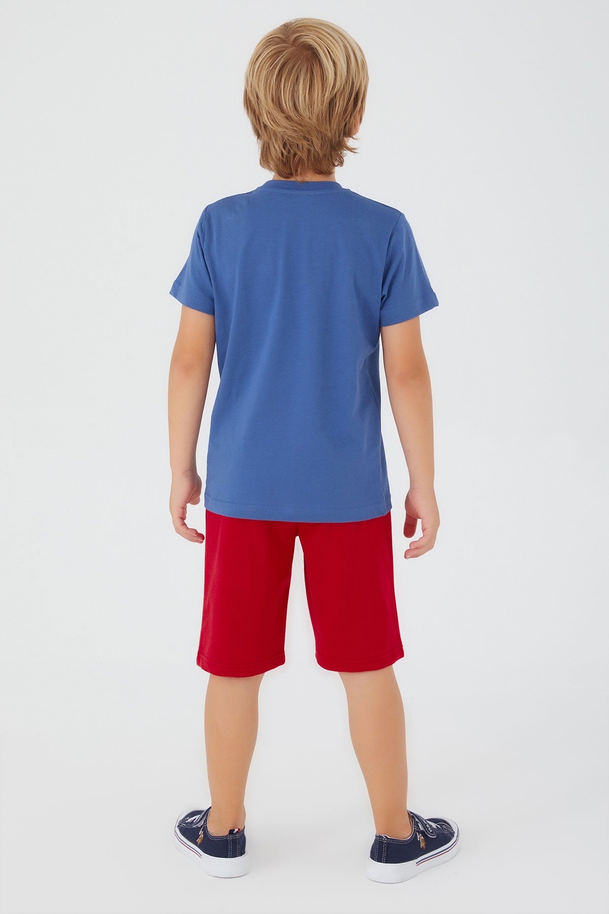 U.S. Polo Assn., Set de tricou si pantaloni cu logo - 2 piese